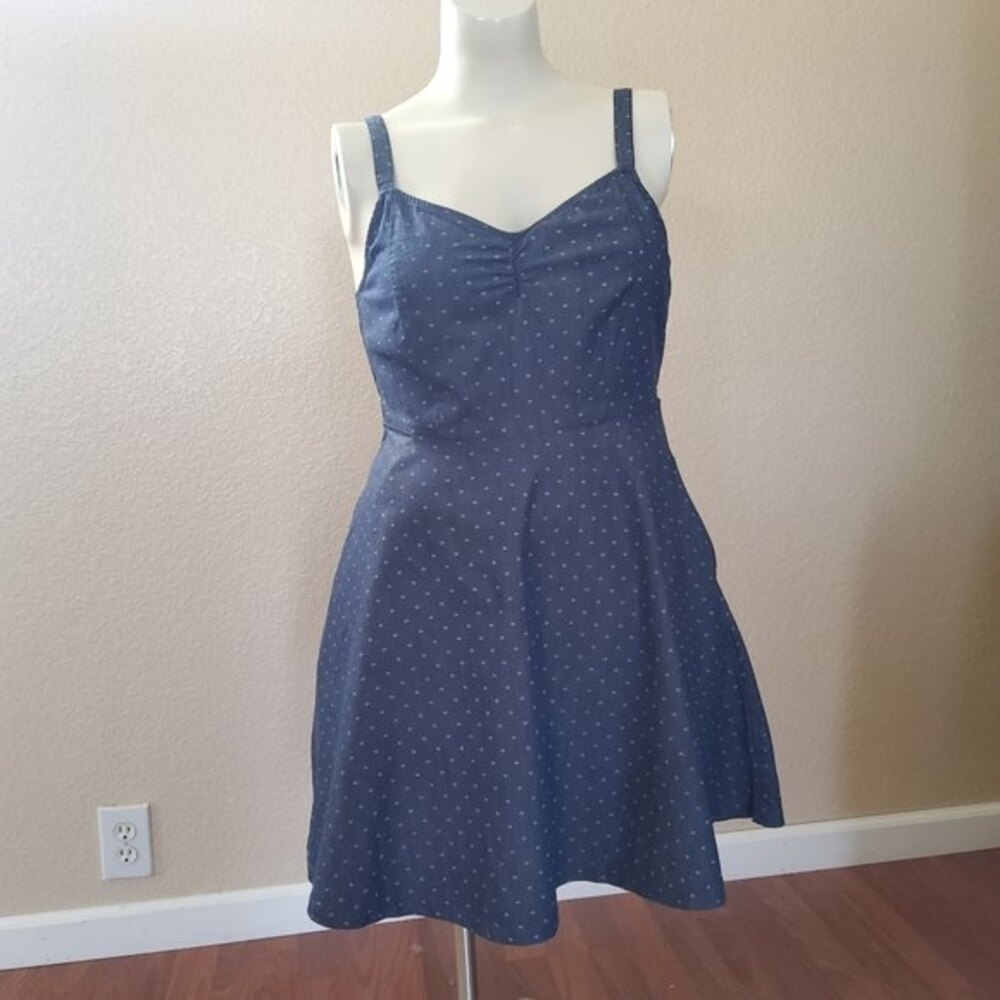 Hayes Mini A-Line Dress Size L Blue New